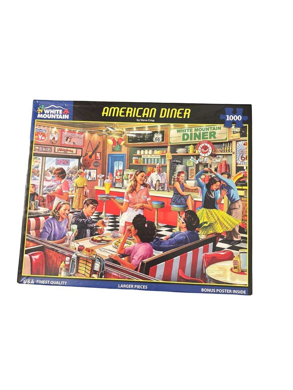 White Mountain American Diner Collectible 1000 pc Puzzle -